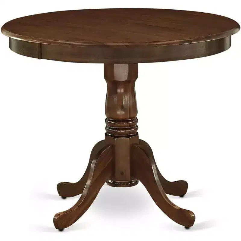 Table à manger HomeStock en bois d'hévéa, ronde de 36 pouces