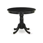 Table à manger HomeStock en bois d'hévéa, ronde de 36 pouces