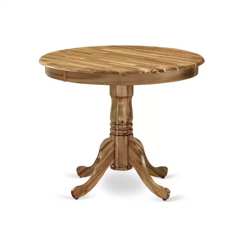 Table à manger HomeStock en bois d'hévéa, ronde de 36 pouces