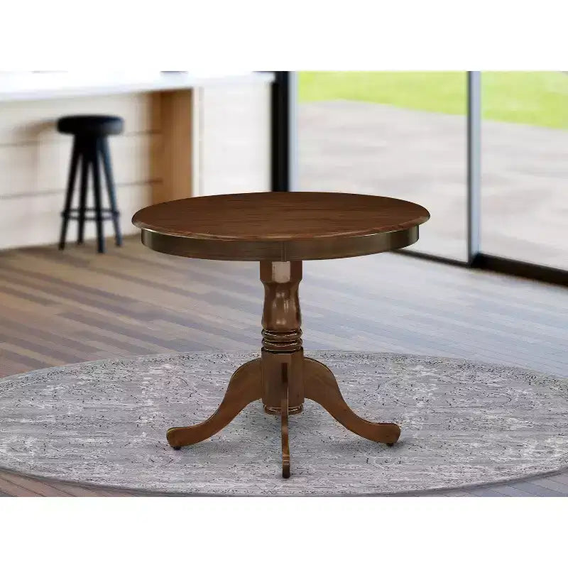 Table à manger HomeStock en bois d'hévéa, ronde de 36 pouces