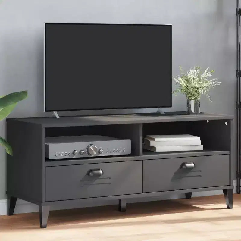 vidaXL Meuble TV Console Multimédia Centre de Divertissement Bois Massif Pin