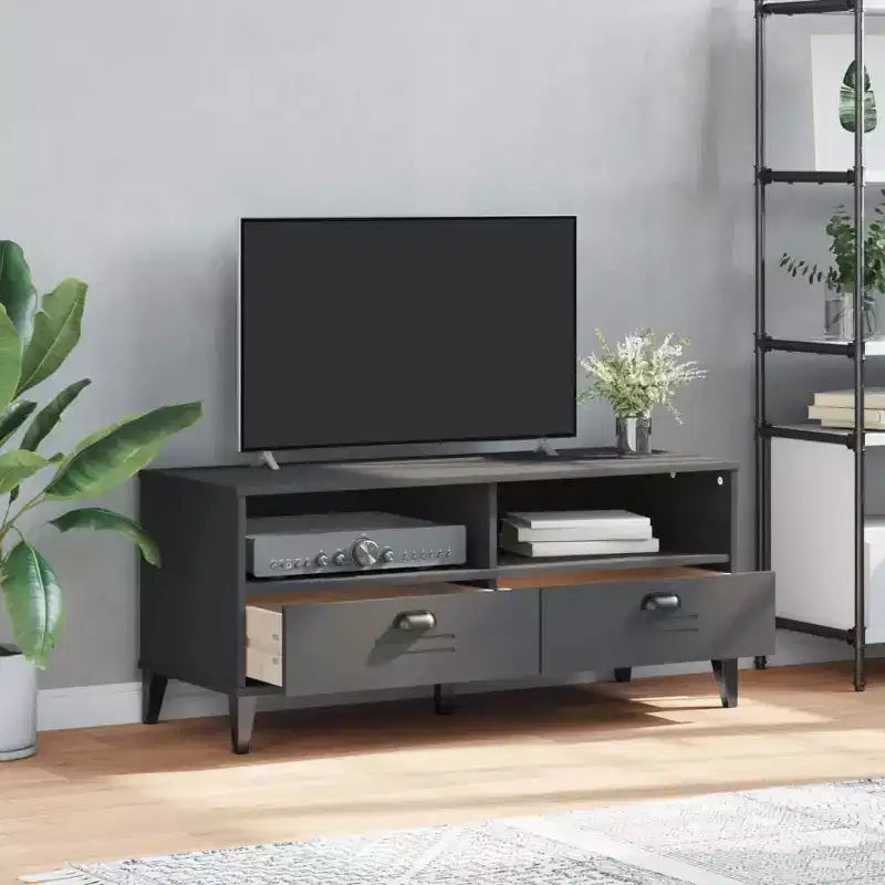 vidaXL Meuble TV Console Multimédia Centre de Divertissement Bois Massif Pin