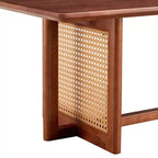 Table basse en rotin 47W Table basse en bois Table centrale rectangulaire Table de canapé, Naturel/Marron-Modernluxe