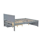 Ensemble de meubles de chambre à coucher GDFStudio Elton 4 pièces en bois avec tête de lit, étagères, tiroir et table de chevet