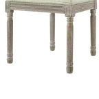 Chaise de salle à manger sans accoudoirs David en lin Rustic Manor avec finition en bois brossé antique (Lot de 2)