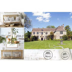 Chaise de salle à manger sans accoudoirs David en lin Rustic Manor avec finition en bois brossé antique (Lot de 2)