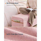 SONGMICS HOME Banc de Rangement Ottoman 43,3 po, Capacité 103 L, Banc de Bout de Lit avec Rangement pour Chambre à Coucher