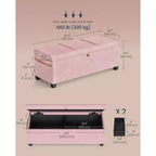 SONGMICS HOME Banc de Rangement Ottoman 43,3 po, Capacité 103 L, Banc de Bout de Lit avec Rangement pour Chambre à Coucher