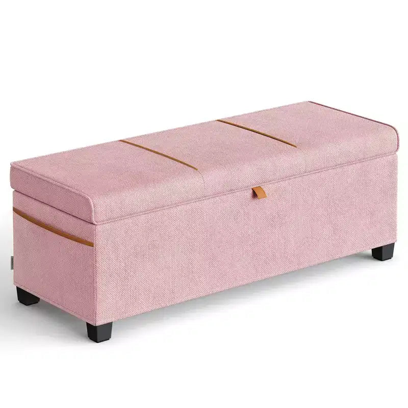 SONGMICS HOME Banc de Rangement Ottoman 43,3 po, Capacité 103 L, Banc de Bout de Lit avec Rangement pour Chambre à Coucher