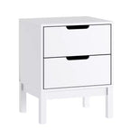 Table de chevet double tiroir Emma and Oliver pour enfants avec cadre en bois massif, table d'appoint pour chambre d'enfant