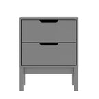 Table de chevet double tiroir Emma and Oliver pour enfants avec cadre en bois massif, table d'appoint pour chambre d'enfant