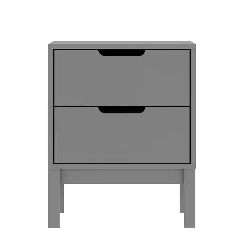 Table de chevet double tiroir Emma and Oliver pour enfants avec cadre en bois massif, table d'appoint pour chambre d'enfant