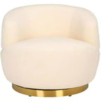 Fauteuil pivotant en imitation laine d'agneau Flynn - SFV4739 - Safavieh Couture