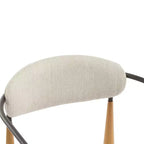 Christopher Knight Home Chaises de salle à manger modernes Jaromir en fer tapissé avec dossier ouvert incurvé (Lot de 2)