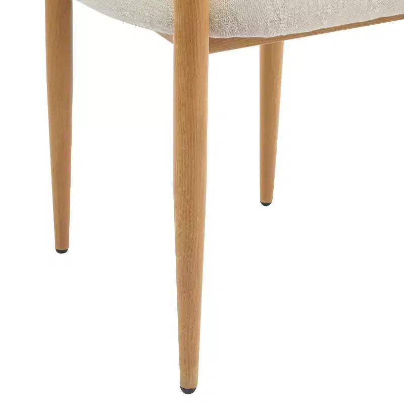 Christopher Knight Home Chaises de salle à manger modernes Jaromir en fer tapissé avec dossier ouvert incurvé (Lot de 2)
