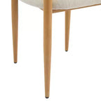 Christopher Knight Home Chaises de salle à manger modernes Jaromir en fer tapissé avec dossier ouvert incurvé (Lot de 2)