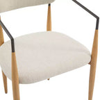 Christopher Knight Home Chaises de salle à manger modernes Jaromir en fer tapissé avec dossier ouvert incurvé (Lot de 2)