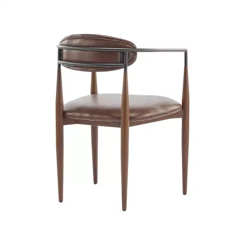 Christopher Knight Home Chaises de salle à manger modernes Jaromir en fer tapissé avec dossier ouvert incurvé (Lot de 2)