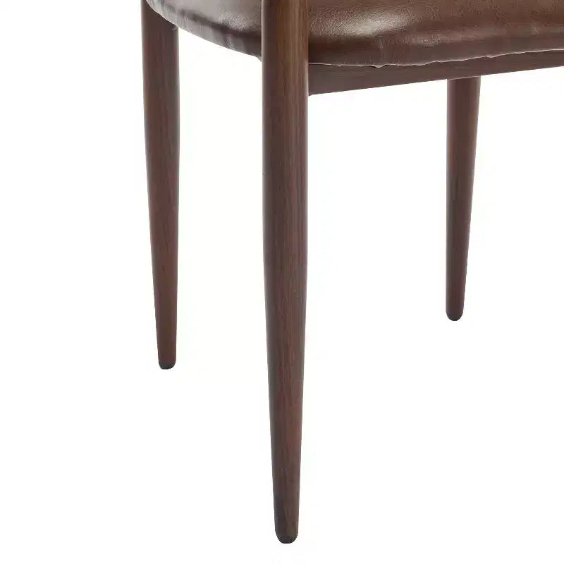 Christopher Knight Home Chaises de salle à manger modernes Jaromir en fer tapissé avec dossier ouvert incurvé (Lot de 2)