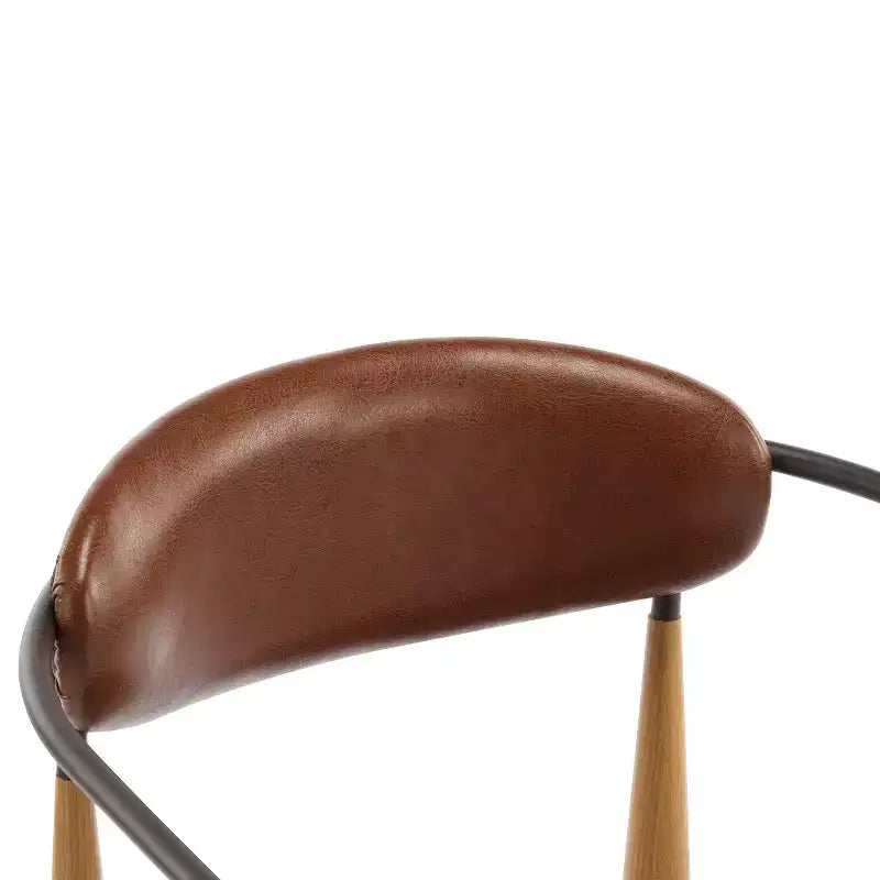 Christopher Knight Home Chaises de salle à manger modernes Jaromir en fer tapissé avec dossier ouvert incurvé (Lot de 2)