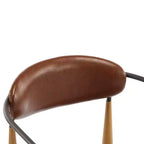 Christopher Knight Home Chaises de salle à manger modernes Jaromir en fer tapissé avec dossier ouvert incurvé (Lot de 2)