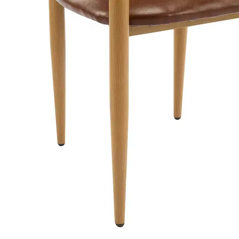 Christopher Knight Home Chaises de salle à manger modernes Jaromir en fer tapissé avec dossier ouvert incurvé (Lot de 2)