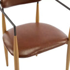 Christopher Knight Home Chaises de salle à manger modernes Jaromir en fer tapissé avec dossier ouvert incurvé (Lot de 2)