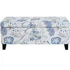 Christopher Knight Home Madison Pouf de rangement rectangulaire contemporain en bois rembourré à motif floral
