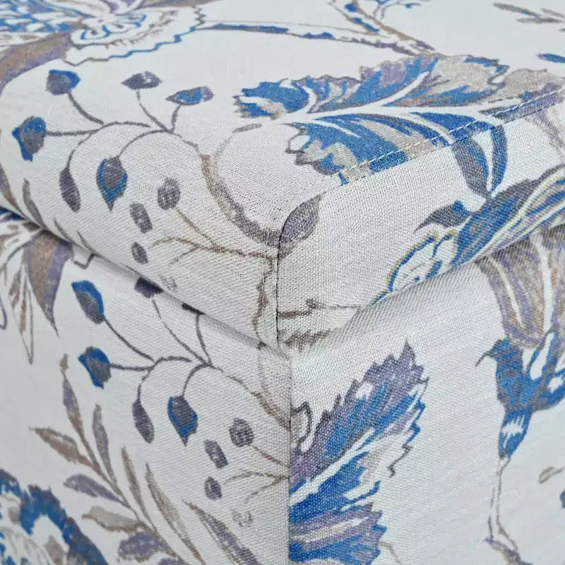 Christopher Knight Home Madison Pouf de rangement rectangulaire contemporain en bois rembourré à motif floral