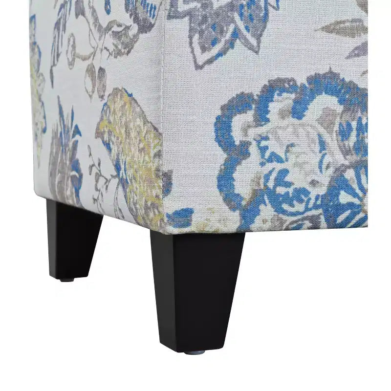 Christopher Knight Home Madison Pouf de rangement rectangulaire contemporain en bois rembourré à motif floral