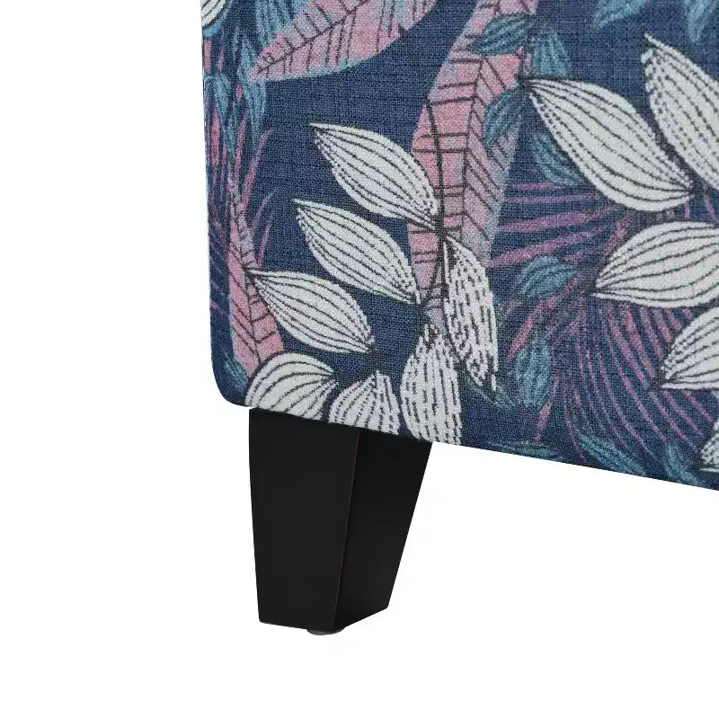 Christopher Knight Home Madison Pouf de rangement rectangulaire contemporain en bois rembourré à motif floral