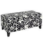 Christopher Knight Home Madison Pouf de rangement rectangulaire contemporain en bois rembourré à motif floral
