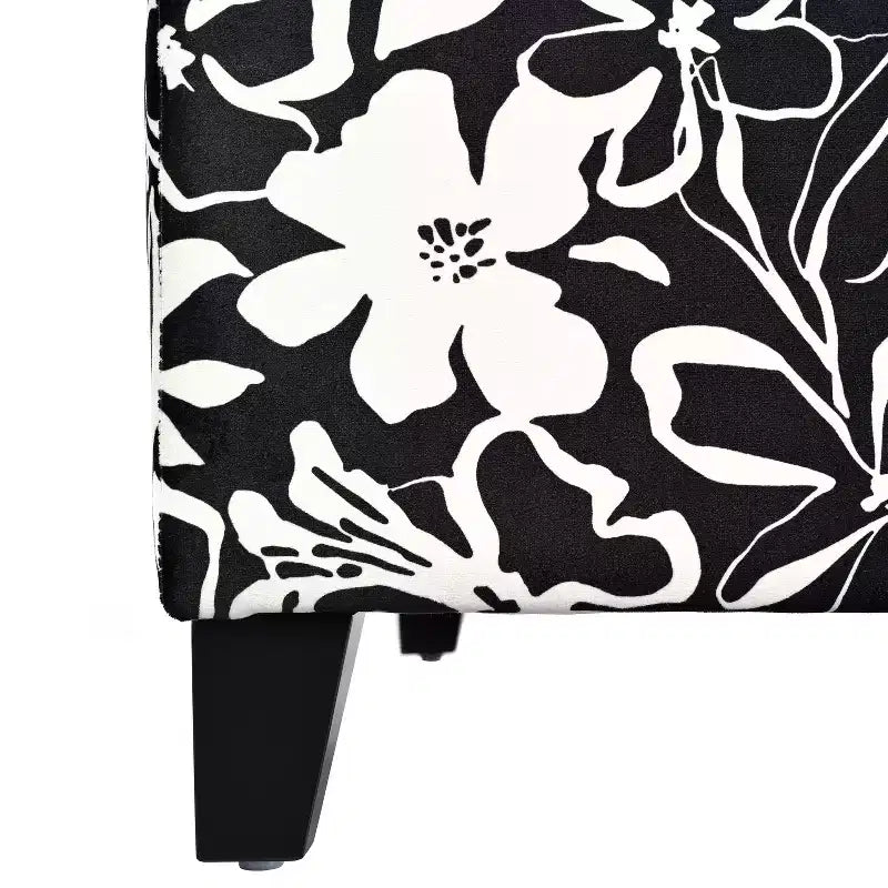 Christopher Knight Home Madison Pouf de rangement rectangulaire contemporain en bois rembourré à motif floral