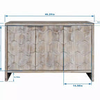 Meuble d'appoint style ferme, buffet en bois à 3 portes, bahut, meuble de rangement