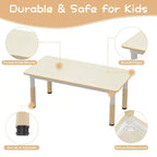 Ensemble Table et 4 Chaises pour Enfants, Ensemble Table et Chaises pour Tout-petits Réglable en Hauteur, Dessus de Table Anti-graffiti, Table Multi-activités pour Enfants pour 4