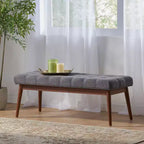 GDFStudio Flora Ottoman capitonné en caoutchouc, style milieu de siècle, 44 pouces