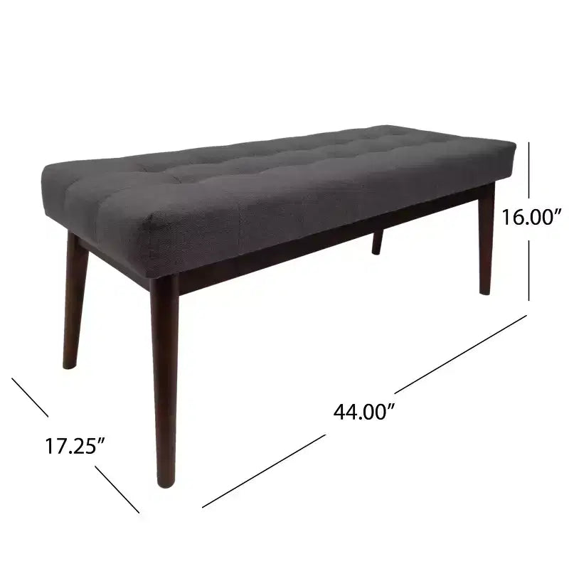 GDFStudio Flora Ottoman capitonné en caoutchouc, style milieu de siècle, 44 pouces