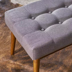 GDFStudio Flora Ottoman capitonné en caoutchouc, style milieu de siècle, 44 pouces