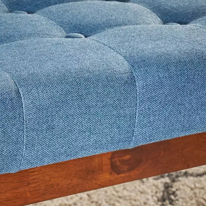GDFStudio Flora Ottoman capitonné en caoutchouc, style milieu de siècle, 44 pouces