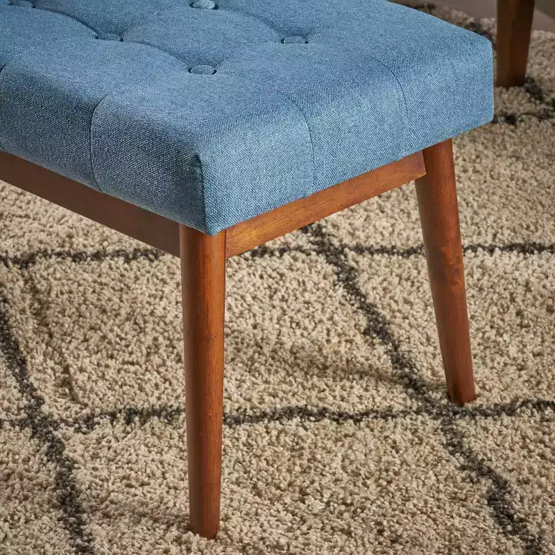 GDFStudio Flora Ottoman capitonné en caoutchouc, style milieu de siècle, 44 pouces