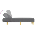 vidaXL Transat Canapé Lit Chaise Longue Moderne Velours pour Salon