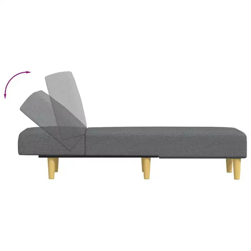 vidaXL Transat Canapé Lit Chaise Longue Moderne Velours pour Salon