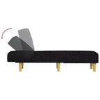 vidaXL Transat Canapé Lit Chaise Longue Moderne Velours pour Salon