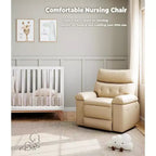 Fauteuil inclinable surdimensionné pour adultes - Canapé inclinable en cuir PU avec mousse haute densité, siège large et inclinaison manuelle douce