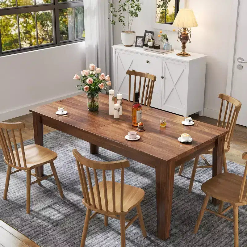 Table à manger extensible CLIHOME 106.3, grande, en MDF, pour cuisine
