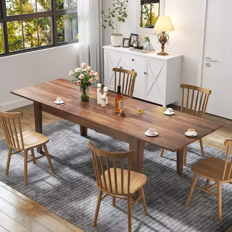Table à manger extensible CLIHOME 106.3, grande, en MDF, pour cuisine