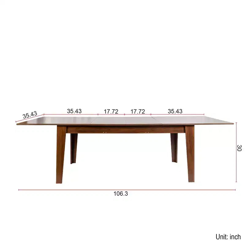 Table à manger extensible CLIHOME 106.3, grande, en MDF, pour cuisine