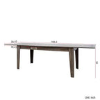 Table à manger extensible CLIHOME 106.3, grande, en MDF, pour cuisine