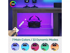 Meuble TV 71 Bestier, meuble de divertissement moderne pour téléviseurs jusqu'à 75 pouces avec éclairage LED, table console TV avec étagères de rangement pour salon