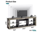 Meuble TV 71 Bestier, meuble de divertissement moderne pour téléviseurs jusqu'à 75 pouces avec éclairage LED, table console TV avec étagères de rangement pour salon